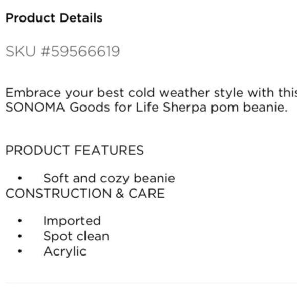 SONOMA winter set sherpa Pom beanie with 3 pairs gloves Womans OSFM che… - Picture 8 of 10